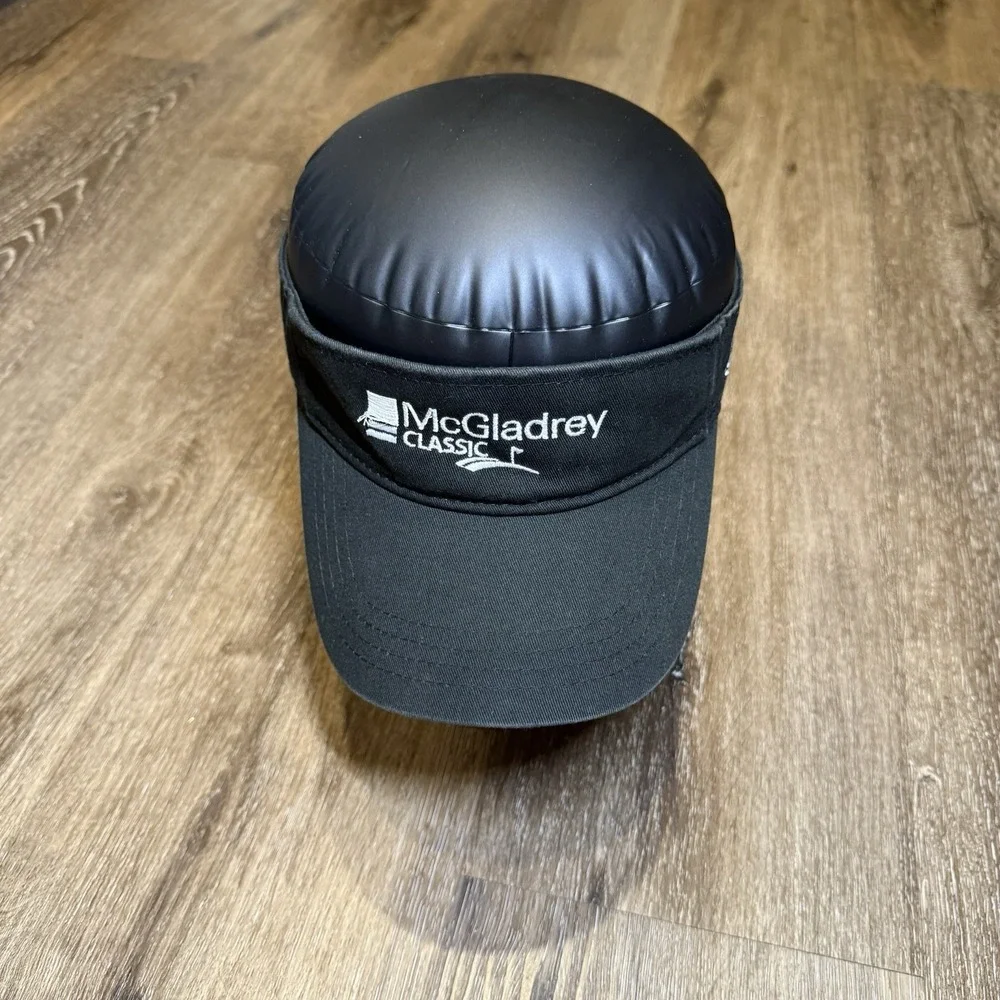 Imperial McGladrey Classic Visor Hat Black White Golf Pickleball Sea Island